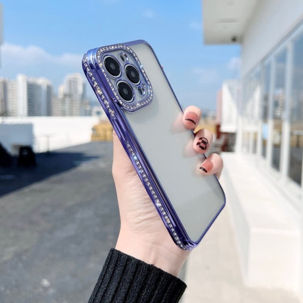 Coque pailletée iPhone 11 violette style Diamond Plating chic pour vos soirées