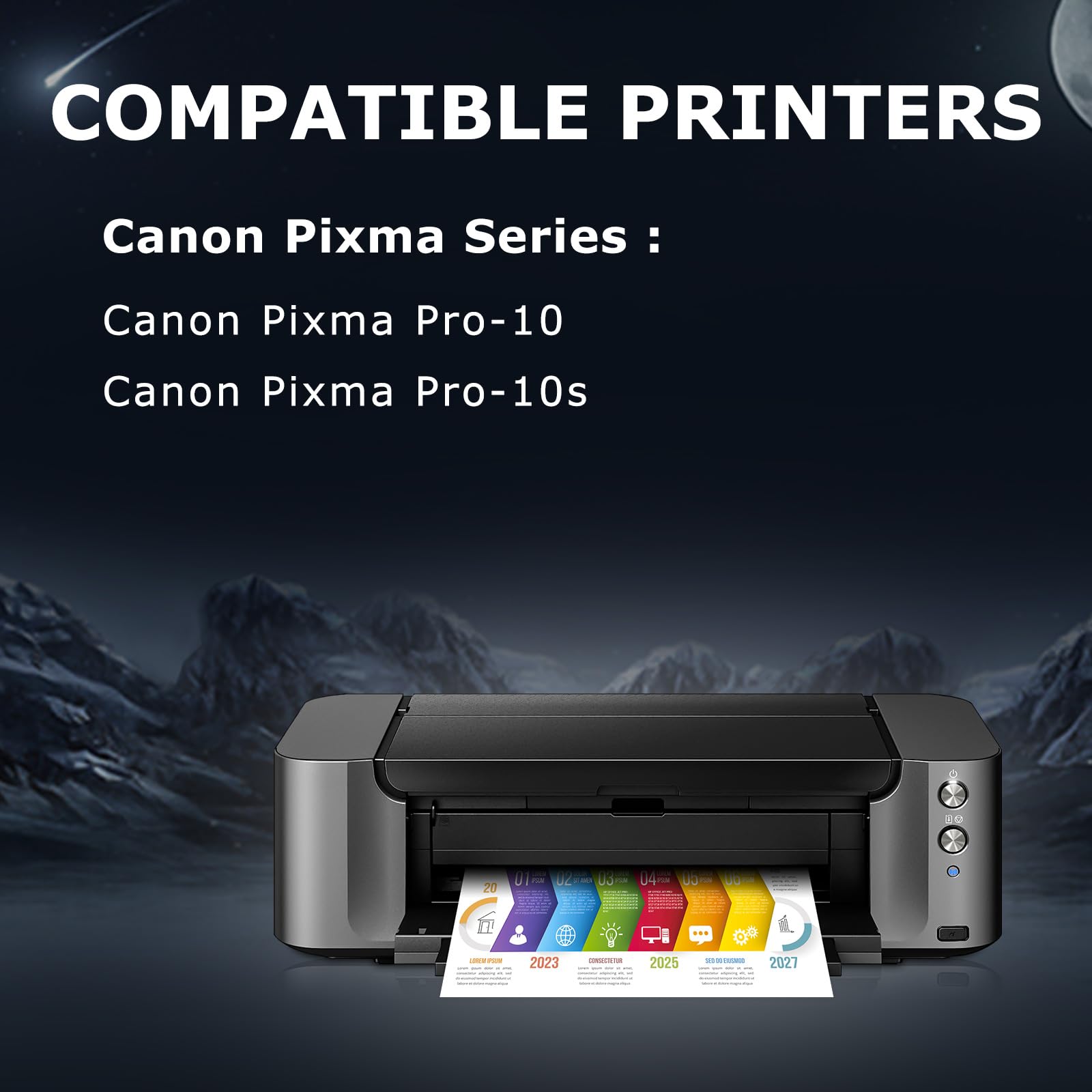 Doubel D PGI-72 Lot de 10 cartouches d'encre pour Canon PGI-72 PGI72 72 cartouches d'encre pour imprimante Canon PIXMA Pro-10 Pro-10s Pro10 Pro10s (PBK MBK C M Y PC PM R GY CO)