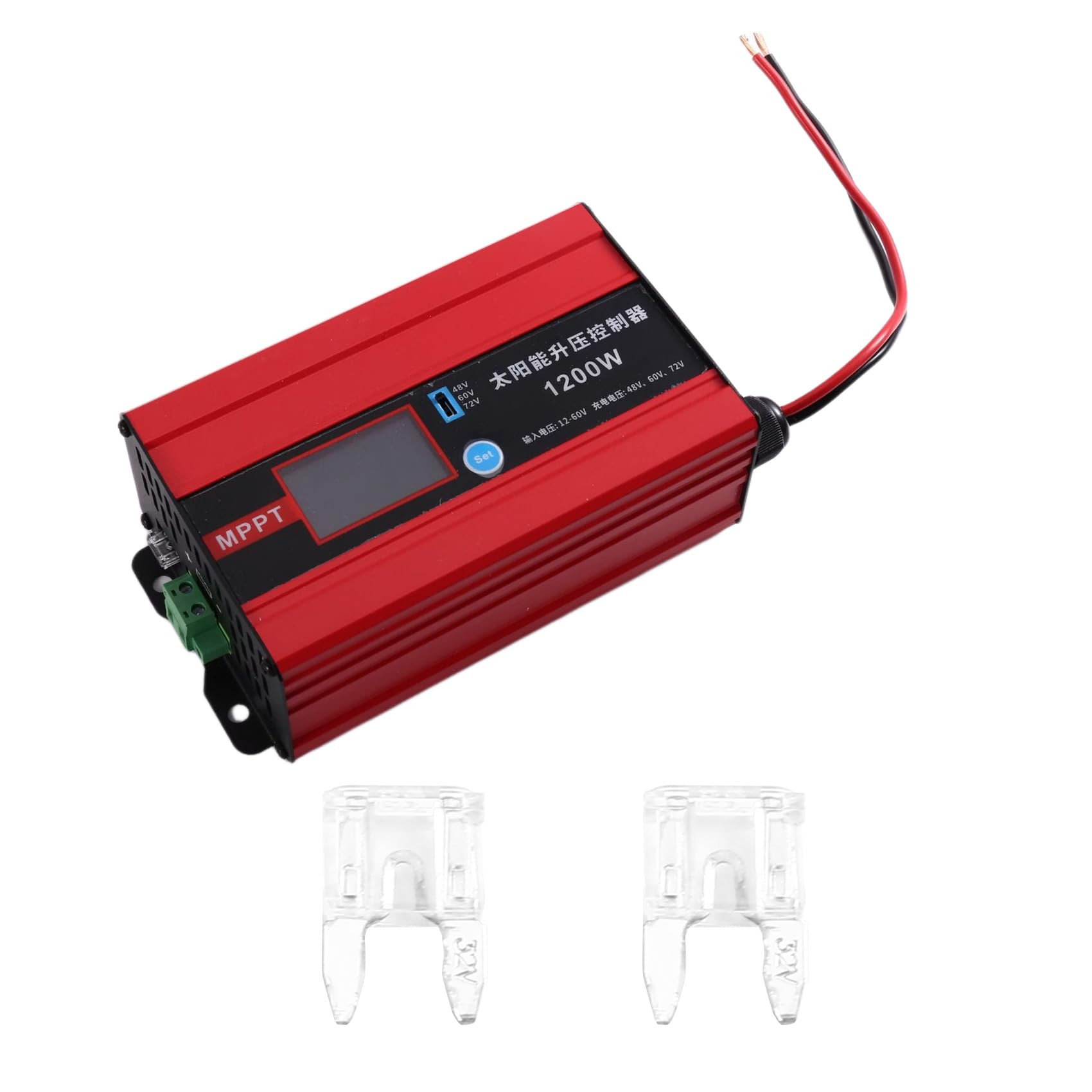 Cargador Solar para Vehículo Eléctrico, Controlador de Sobrecarga Fotovoltaica MPPT 1200W 48V-72V para Batería de Plomoácido y Litio