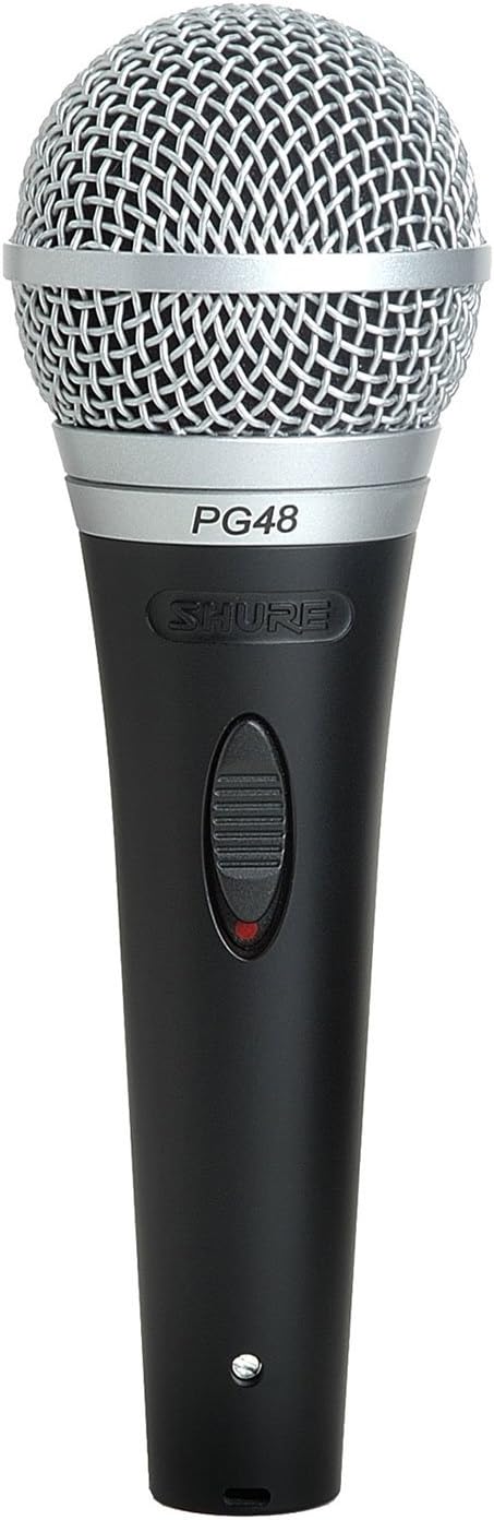 Shure PG48-QTR Cardioid Dynamic Vocal Microphone with On-Off Switch includes 15' XLR to 1/4" Cable
