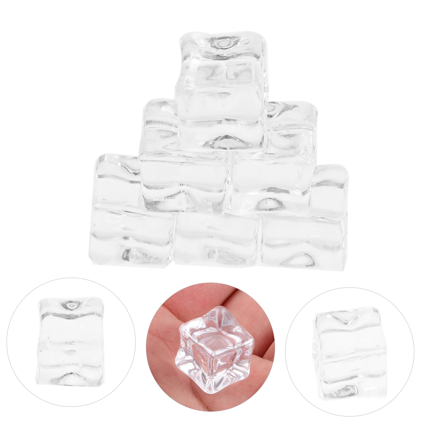 Cubitos de Hielo Falsos 200 Piezas de Plástico y Resina para Decoración