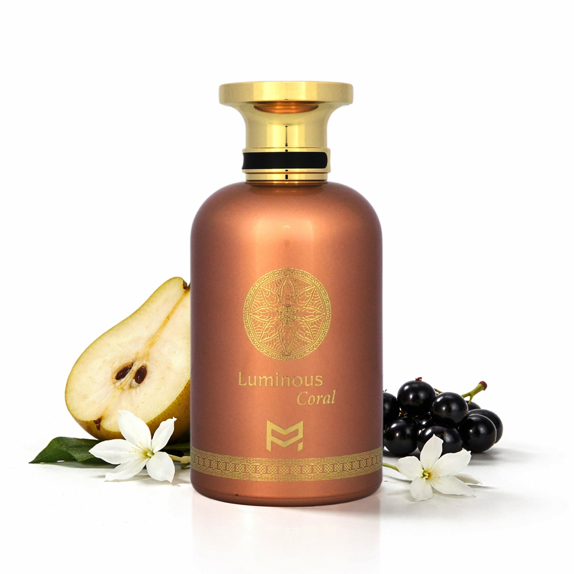 Luminous Coral Eau de Parfum with Pear, Black Gooseberry, Jasmine & Tonka Bean - Unisex Luxury Perfume for Men and Women with Radiant Sweetness and Warm Sophisticated Depth - 100ml