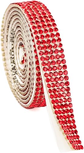 Cinta de diamantes de imitación brillantes de 0.4 pulgadas para manualidades, tiras de cristal autoadhesivas, cinta con purpurina, ribete versátil