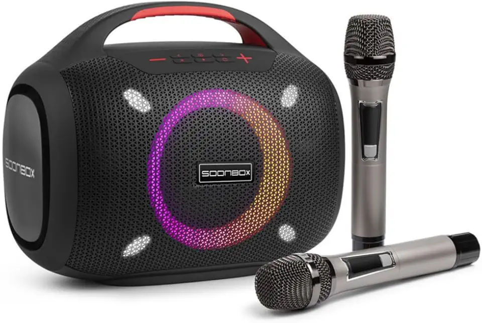 Caixa de som amplificada 80W RMS com Bluetooth Radio FM e Microfone s/fio - SOONBOX S6300 110V/220V