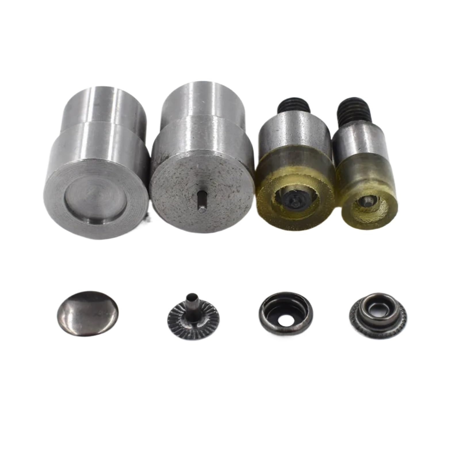 Snap Fasteners Botón Die Kit de moldes for botones a presión | Botones de presión, herramienta de instalación, sujetador, costura hecha a mano, artesanía DIY(MoldAndBlackButtons,15mm)