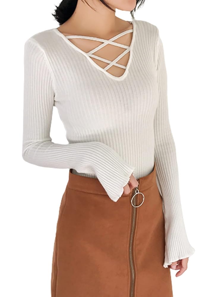 Amazon | [リーフラワー] ニットトップス レディース トップス