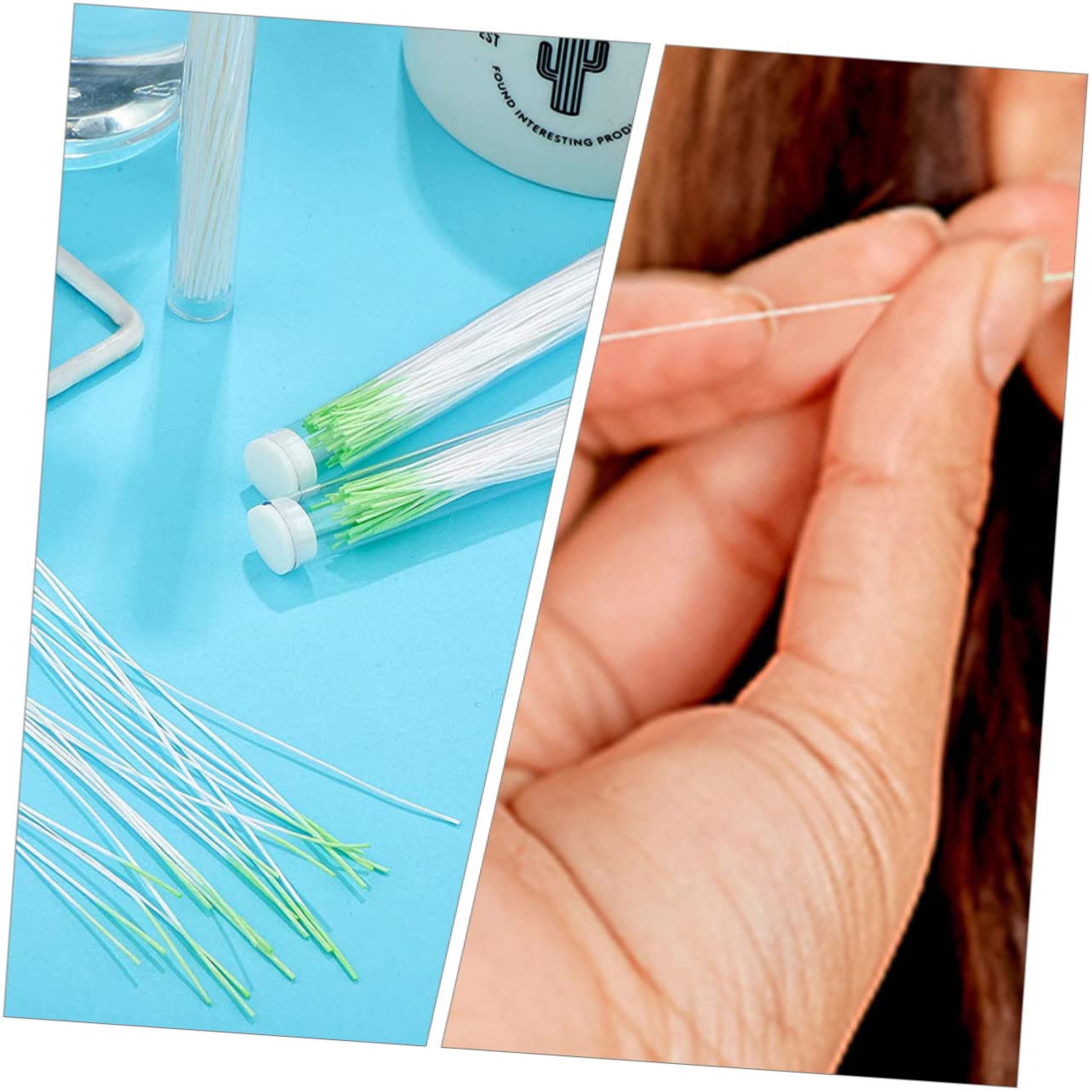 NOLITOY Complete Ear Piercing Cleaning Kit 350 Pieces Earring Piercing Floss Ear Hole Cleaner Set for Office Travel Piercing Hole Cleaning Line