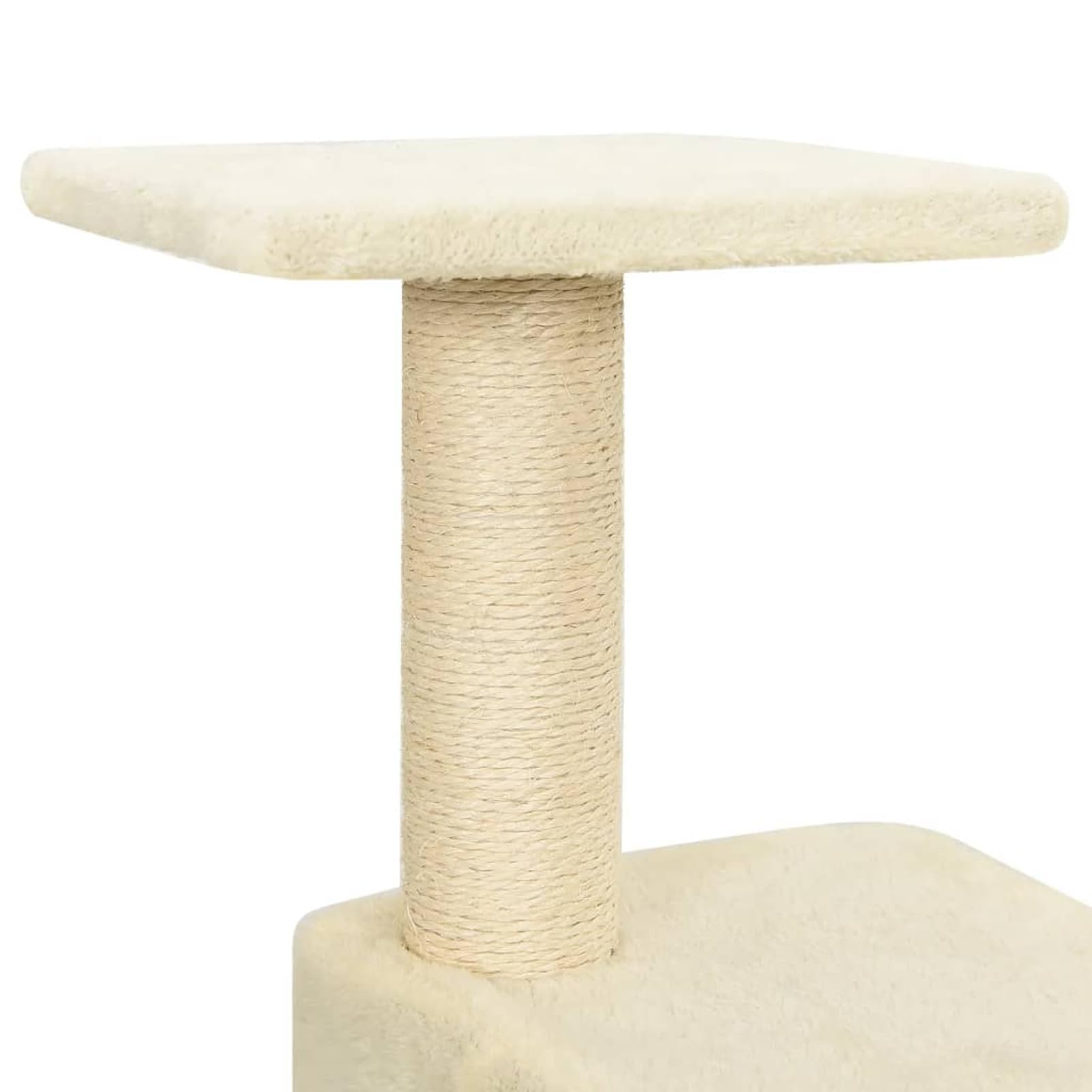 Homgoday Albero tiragraffi in sisal, color crema, 119 cm, torre tiragraffi, casetta multilivello per gatti, centro attività per gatti, animali e articoli per animali domestici