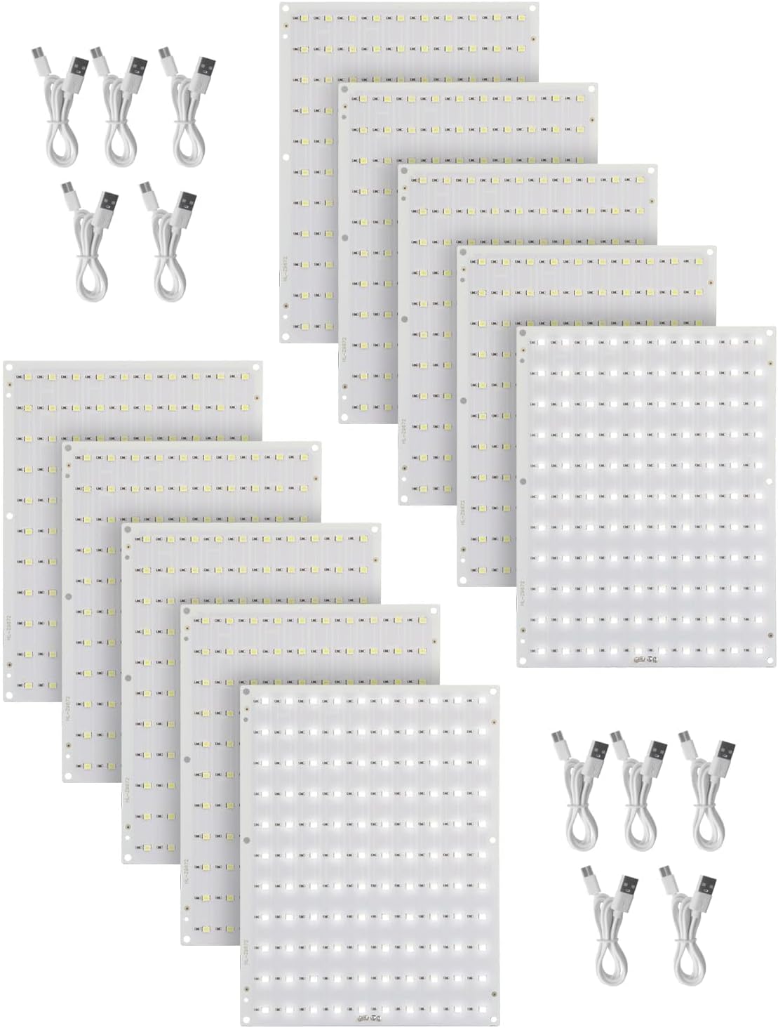 CMYK LED Backlight Board FAZ007 for BambuLab P1/X1/A1/P2S Series 3D Printer,Makerworld 3D Printer Accessories Replacement PCB Lithophane Panel with Connection Cable, DIY 3D Printing Projects(10 Packs)