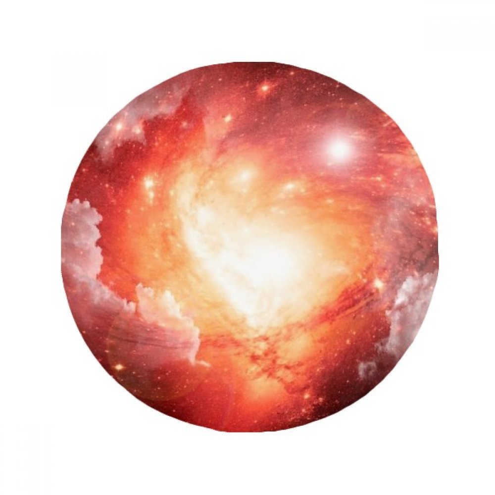 Tapis rond rose et galaxie anti-dérapant 50cm pour salon
