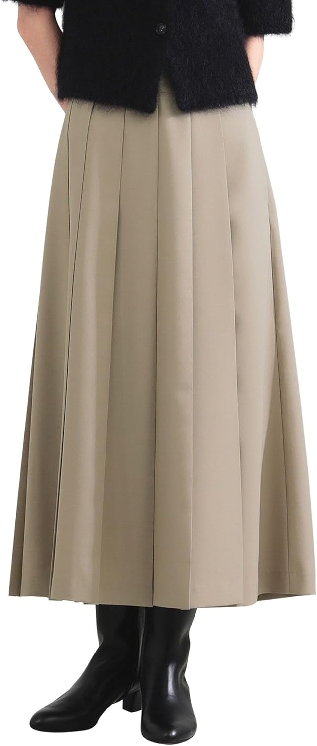 デミルクスビームス] スカート アシンメトリー プリーツスカート