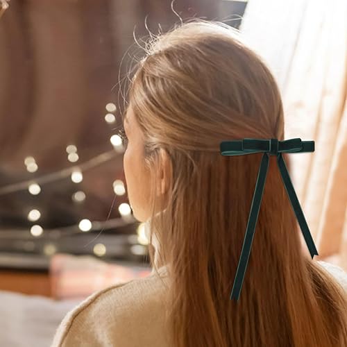 Miniatura 6 de Cinta de terciopelo verde de 25 yardas para árbol de Navidad, cinta de Navidad de terciopelo de 38 pulgadas para envolver regalos, manualidades,