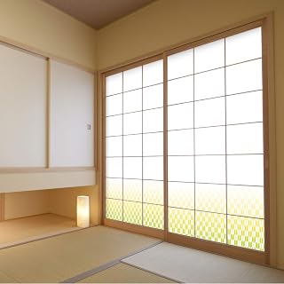 おしゃれな柄のプリント障子紙(プロ用障子紙) 2枚セット 幅950 x 高さ1850 江戸小紋2 矢絣C グラデーションA