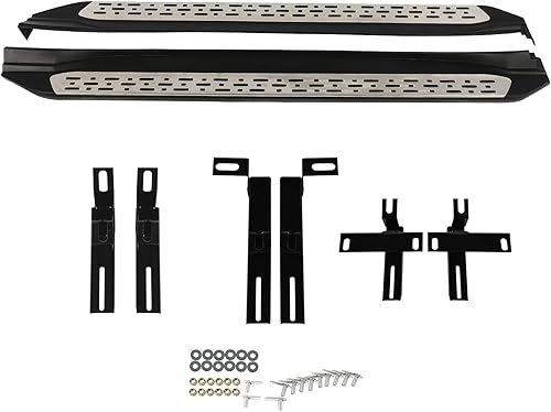 CCIYU Estribos compatibles con 2014-2019 para Toyota Highlander Rocker Slider escalones laterales y plástico 40% aleación de aluminio 40% hierro 20%