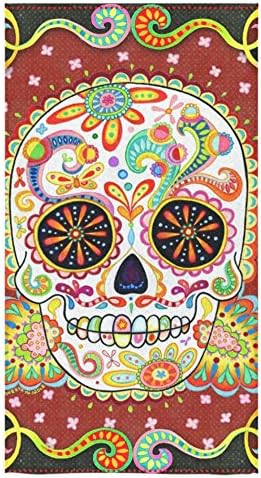 Sugar Skull Custom Towel Beach Bathroom Shower Towel Bath Towel Personality Perfect for Home, Bathrooms, Pool & Gym 30"x56"
