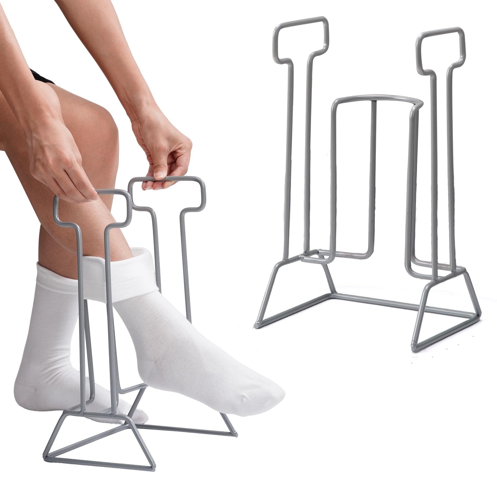Sock Aids for Putting on Socks,Under 16 in Compression Sock Aid Device, Sock Assistant Device no Bending,Sock Aid Device for Seniors, Sock Felper for Elderly & Those with Limited Mobility