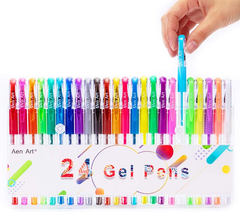 Gel Pens, Colored Gel Pen, Fine Point Gel Markers Pen for Kids Coloring Books, Drawing, Writing …