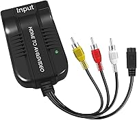 Vista 2 de HD 1080p HDMI a macho AV 3RCA S-Video compuesto convertidor de audio adaptador compatible con PAL/NTSC con micro cable