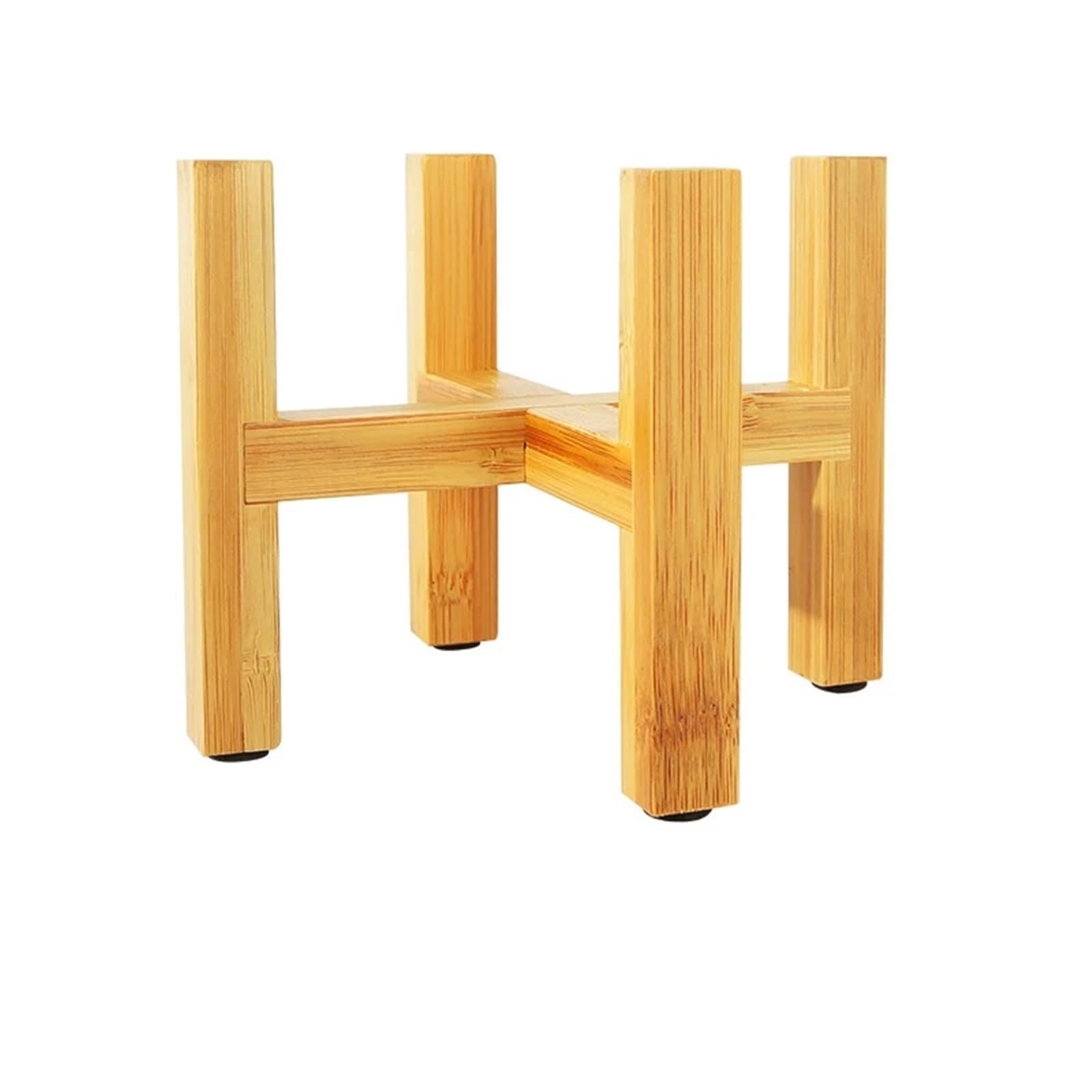 GHHZML Plant Riser Small Wood Planter Pot Trays Flower Rack Strong Standing Bonsai Holder Home Garden Indoor Display Plant Stand(L)