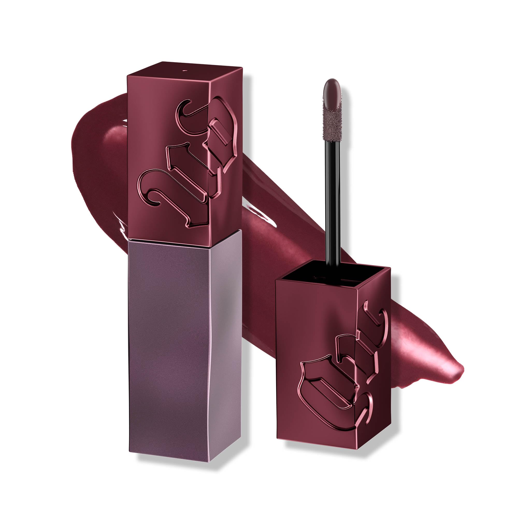 urban decay vice lip bond glossy longwear liquid lipstick (give em backtalk - deep nude mauve pink), transfer-proof, smudge-proof, up to 16hr wear, vegan, cruelty-free - 0.14 fl oz
