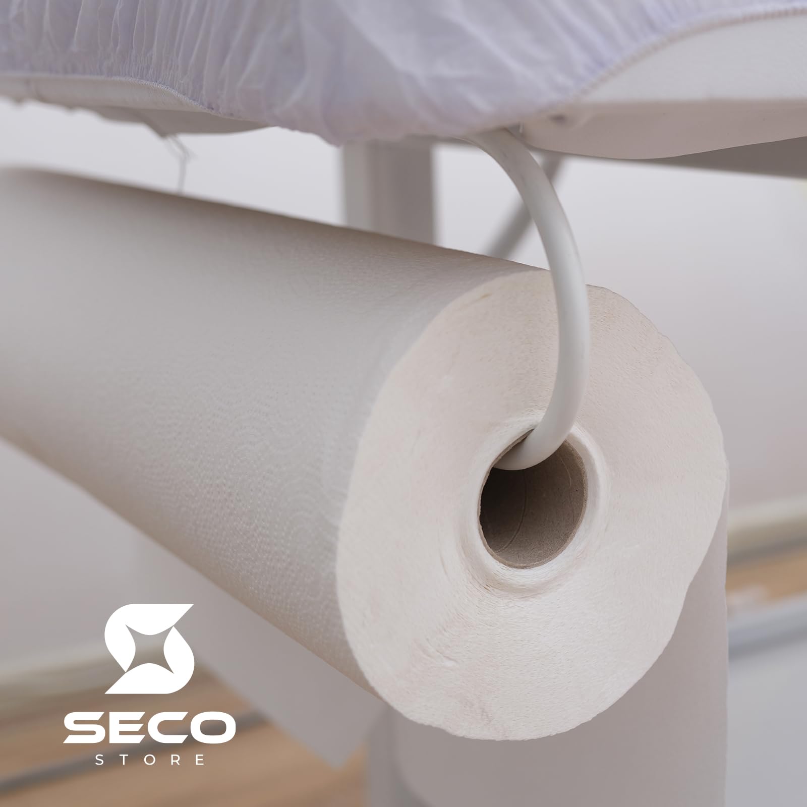 SECOSTORE Lenzuolino Medico per Lettino, 6 Rotoli in Pura Cellulosa 2 Veli Monouso, Estetista, Medicale, Fisioterapia, SPA | H60 70 mt