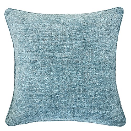 Chenille-Kissenbezug von Homey Cozy, strukturiert, aus der Heavy-Chenille-Serie 20"x20" Spa Green