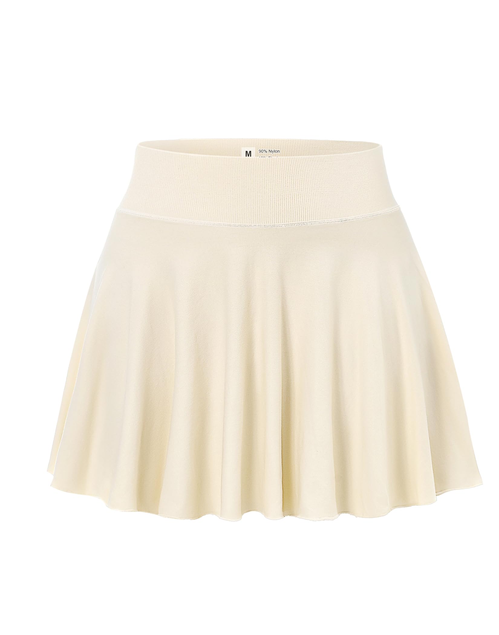 Easisim Women Mini Skirts Skort Flowy Basic Stretchy Flared Casual A-line Skirt with Pockets