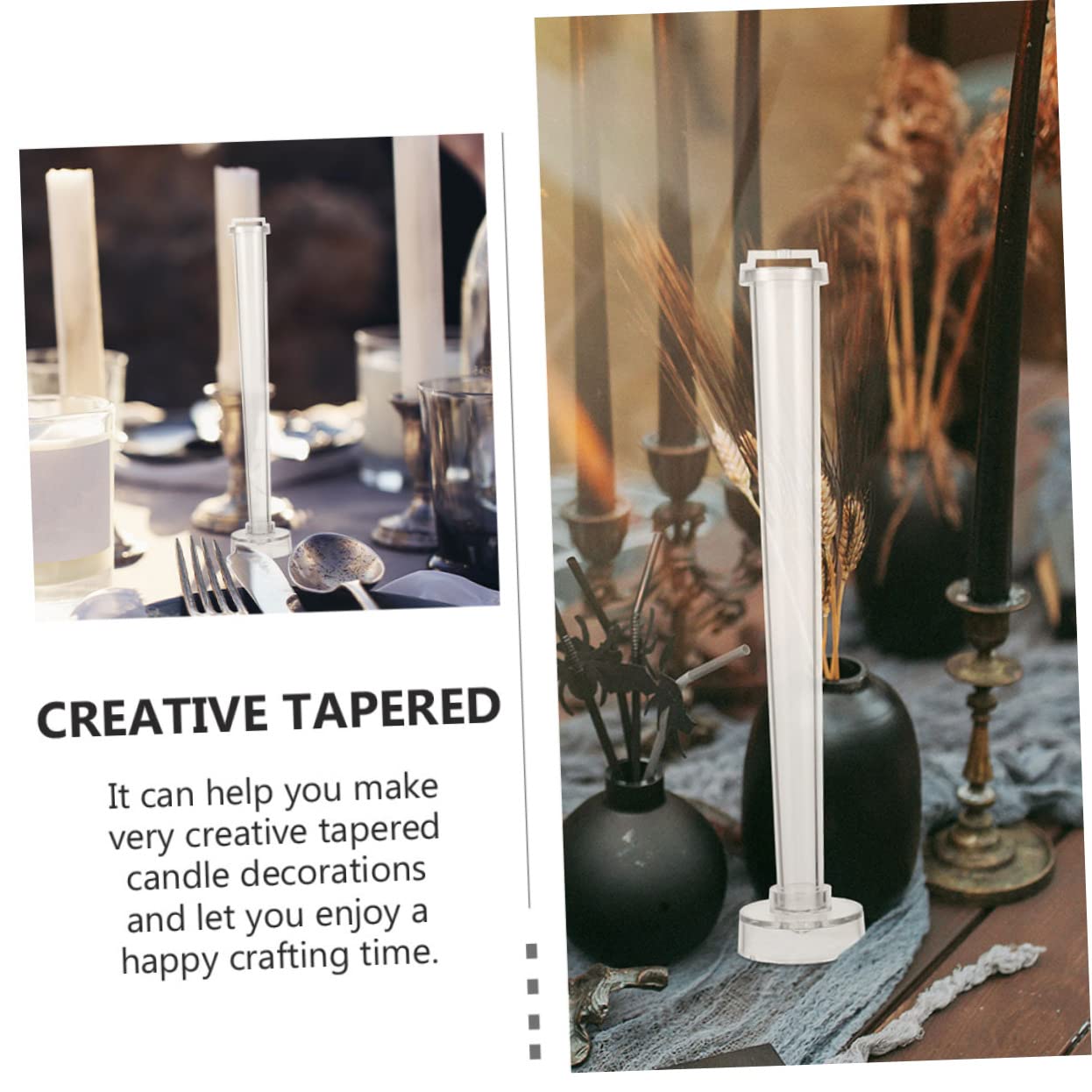 TEHAUX 20piezas Molde De Vela Cónica Para Fabricación De Velas Molde Transparente Reutilizable y Flexible Para Manualidades y Decoraciones Personalizadas