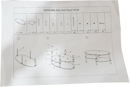 Miniatura 6 de Mesa de centro de cristal de 2 niveles, mesa de centro de vidrio templado, mesa central moderna rectangular mesa de té ovalada de vidrio con estante