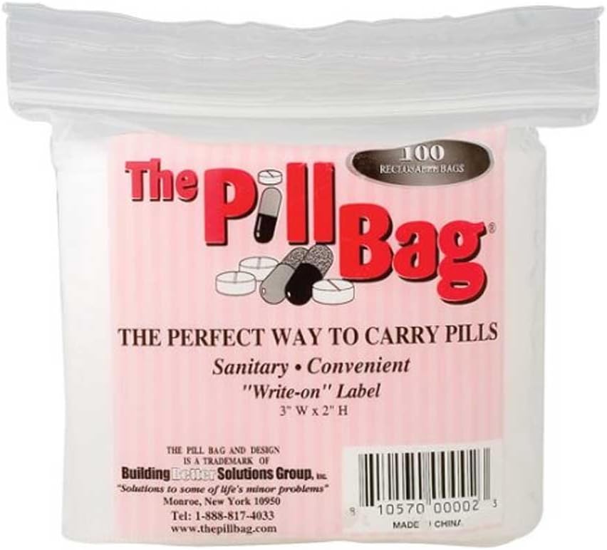 100 Count Ziplock Bag Size 3" X 2" 3 Mil (5)