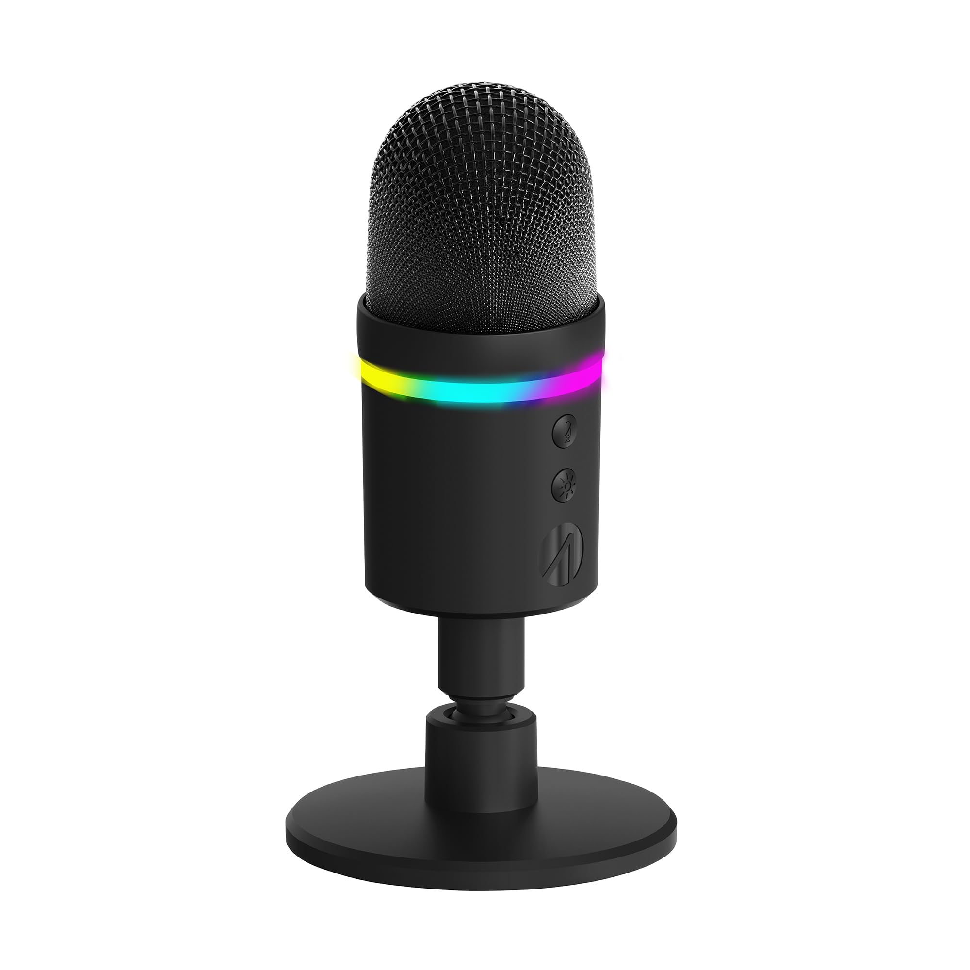 STEALTH Beleuchtetes LED-USB-Streaming-Mikrofon mit Noice-Cancelling-Funktion