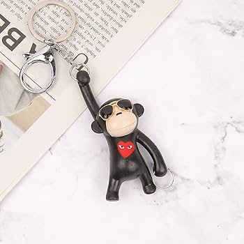 Amazon.co.jp: Super Cool Monkey Keychains ブラック