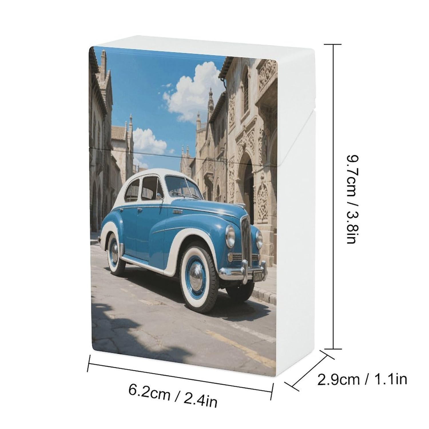 Retro Car Plastic Cigarette Case King Size for Men Women image 2
