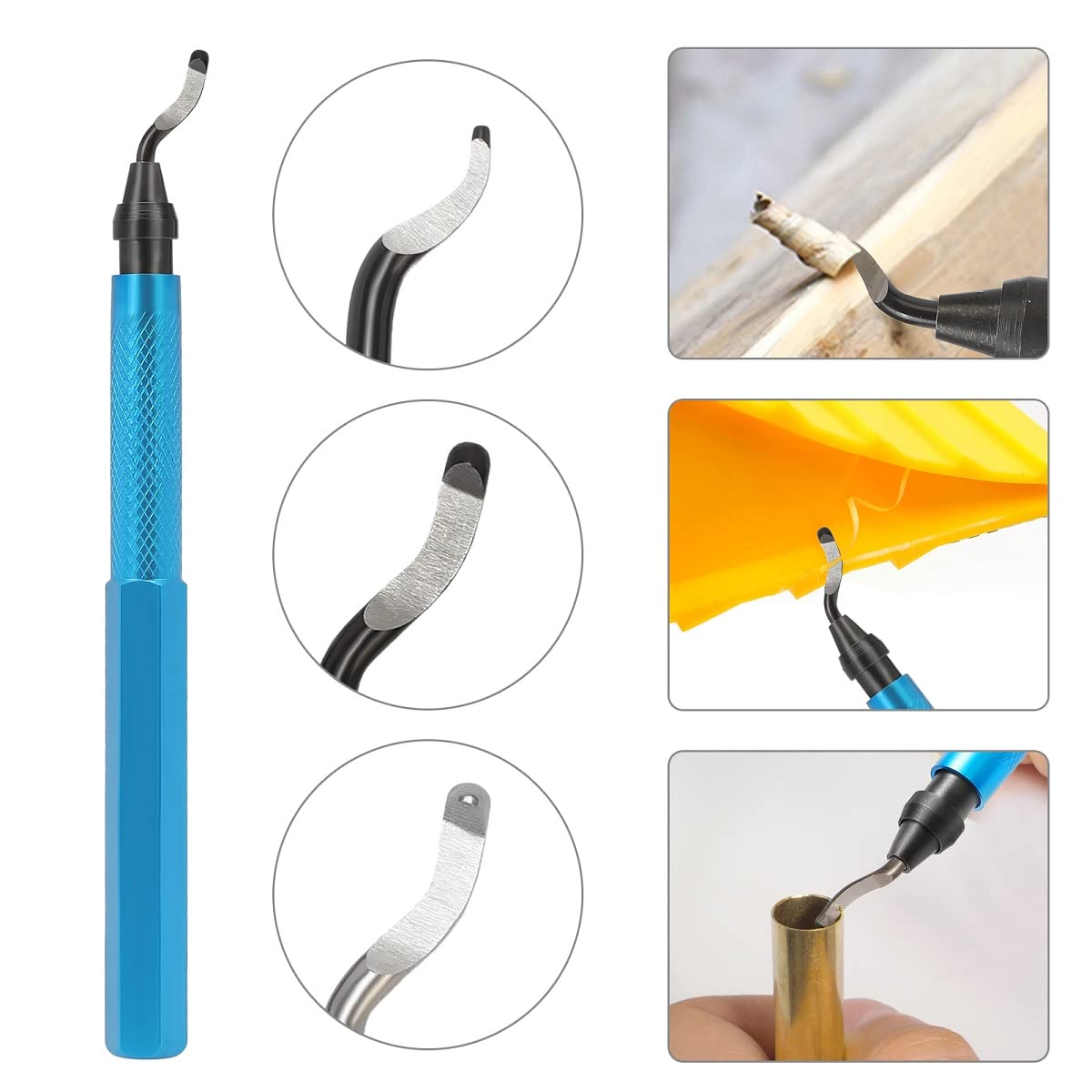 Deburring Tools 2pcs / 6-1/2" Metal Handle With HSS Blade/Removing Burr - View #3