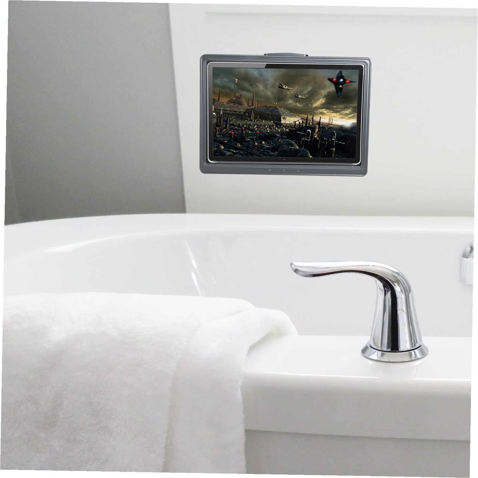 SOIMISS Supporto Doccia Rotante per Telefono e Tablet Custodia Antiappannamento da Parete Porta Cellulare da Bagno Senza Compatibile con Smartphone Standard