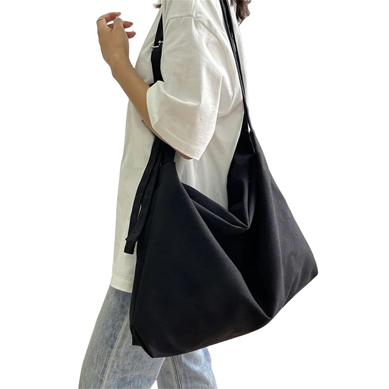 borsa tracolla donna Borsa A Tracota In Tela Casual Tela Da Donna Borsa Studentessa Sacca Di Grande Capacità Unisex