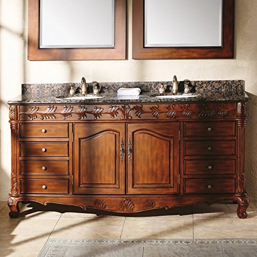 James Martin Furniture 72 in. Bathroom Double Vanity in Cherry and Brown 497960