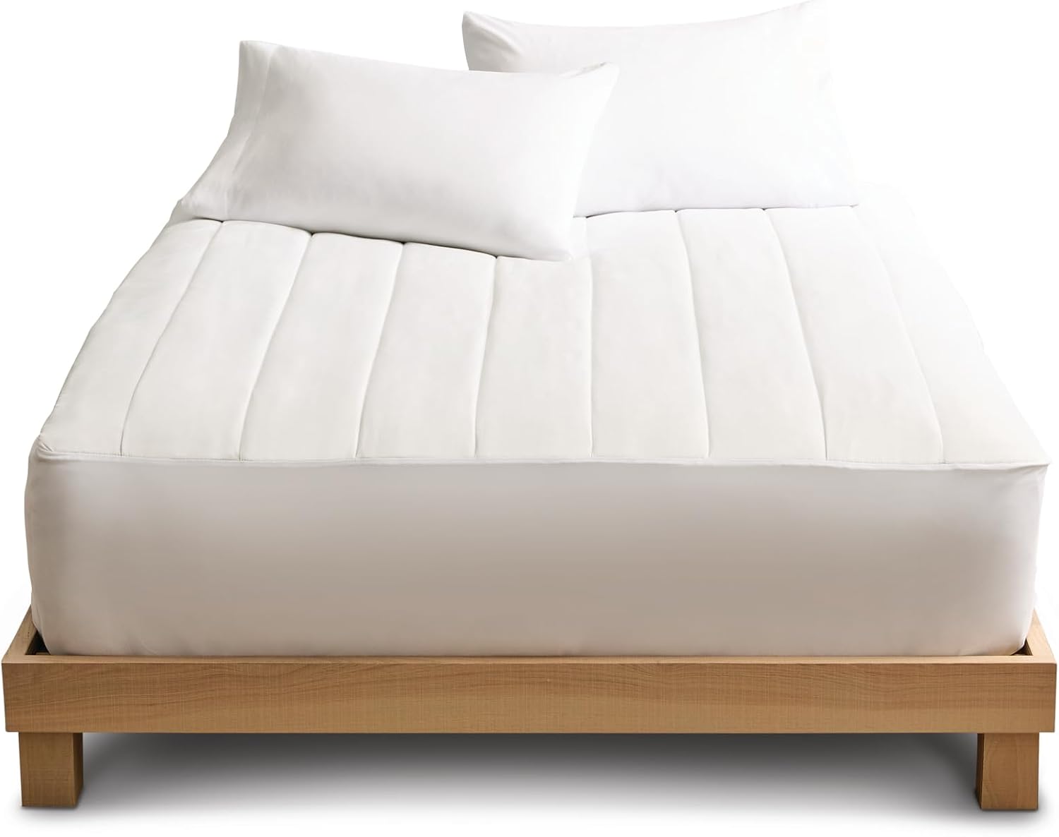 Sunbeam Restful Quilted Heated Mattress Pad Full 10 Heat Settings Auto-Shut Off Machine Washable White