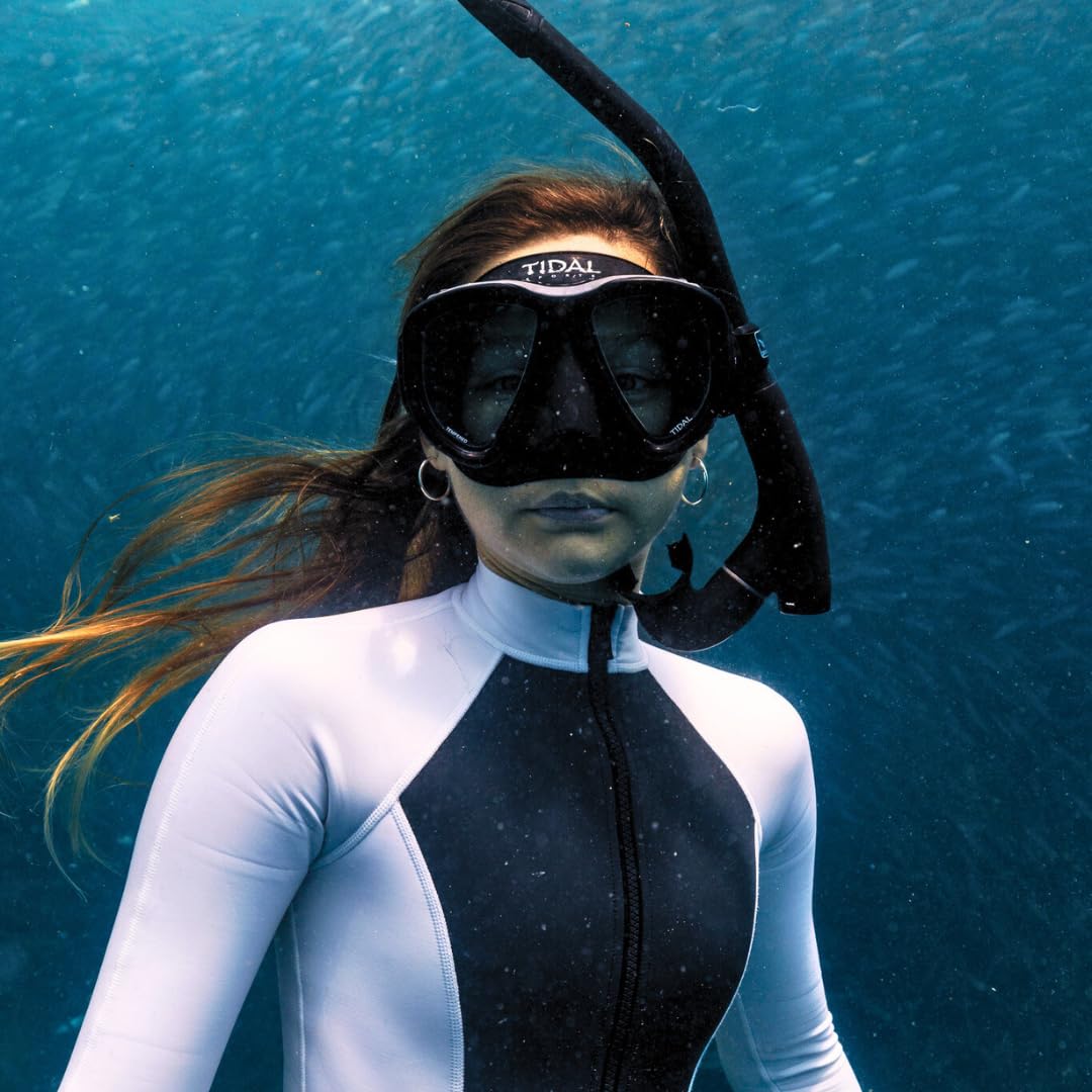 Pro Shot Maska pływowa – zaawansowana maska przeciwmgielna do snorkelingu, pływania i nurkowania z akwalungiem z szerokokątną soczewką ze szkła hartowanego i najlepszą technologią zapobiegającą