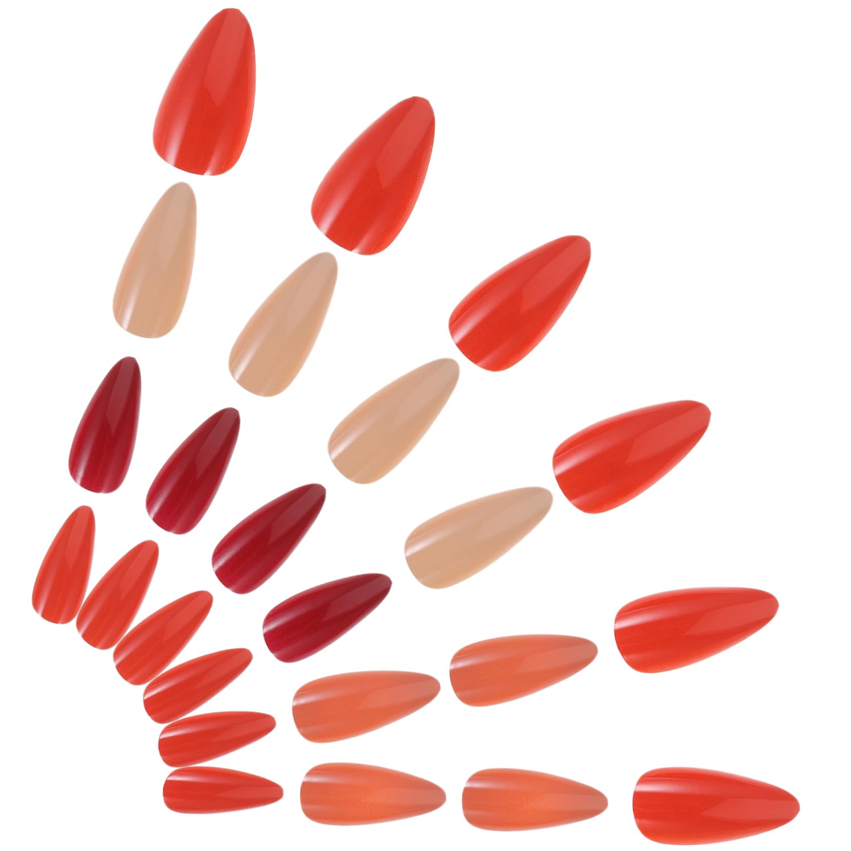 24pcs Nude Press Nails for Women Minimalistic Fake Nails Elegant Daily Art Supplies Four for Versatile Styles Enhance