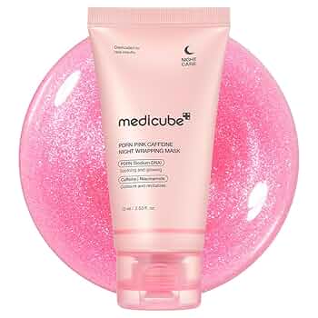 medicube メディキューブ　PDRNピンクナイトラッピングマスク　ブラシ 試してみた】コラーゲンナイトラッピングマスク 75ml + ゼリー