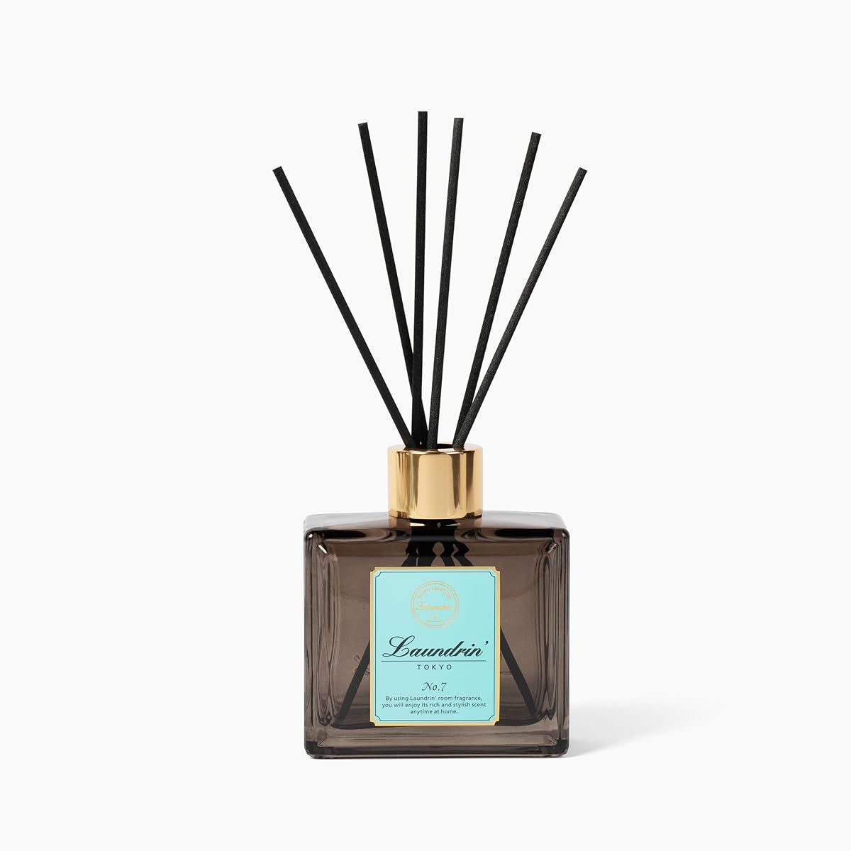 Difusor de habitación Laundrin - No. 7, 80 ml - Difusor de aromas para el hogar | Ambientador y decoración de estanterías, elegante fragancia para el hogar, difusores de varillas ideales para el hogar, la oficina y la sala de estar