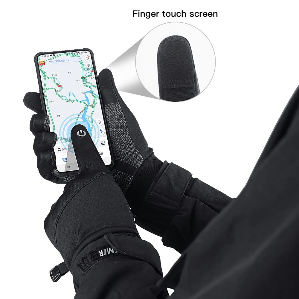 kyncilor Guanti Invernali Guanti Termici Uomo Donna Touch Screen Impermeabili Guanti Moto Invernali per Corsa Ciclismo Arrampicata