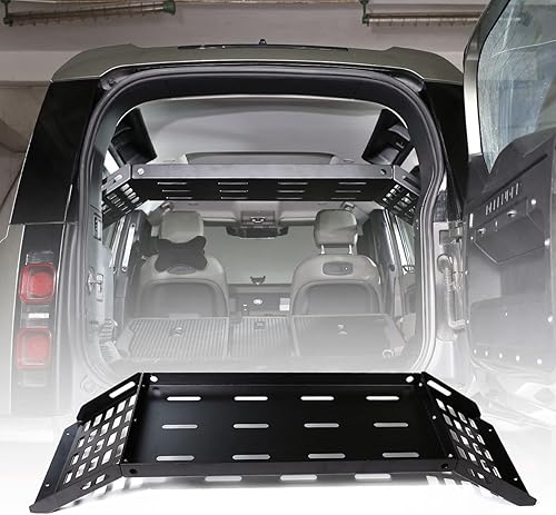 YIWANG Organizador de cesta de almacenamiento para maletero de automóvil de aleación de aluminio negro para Land Rover Defender 110 2020-2022
