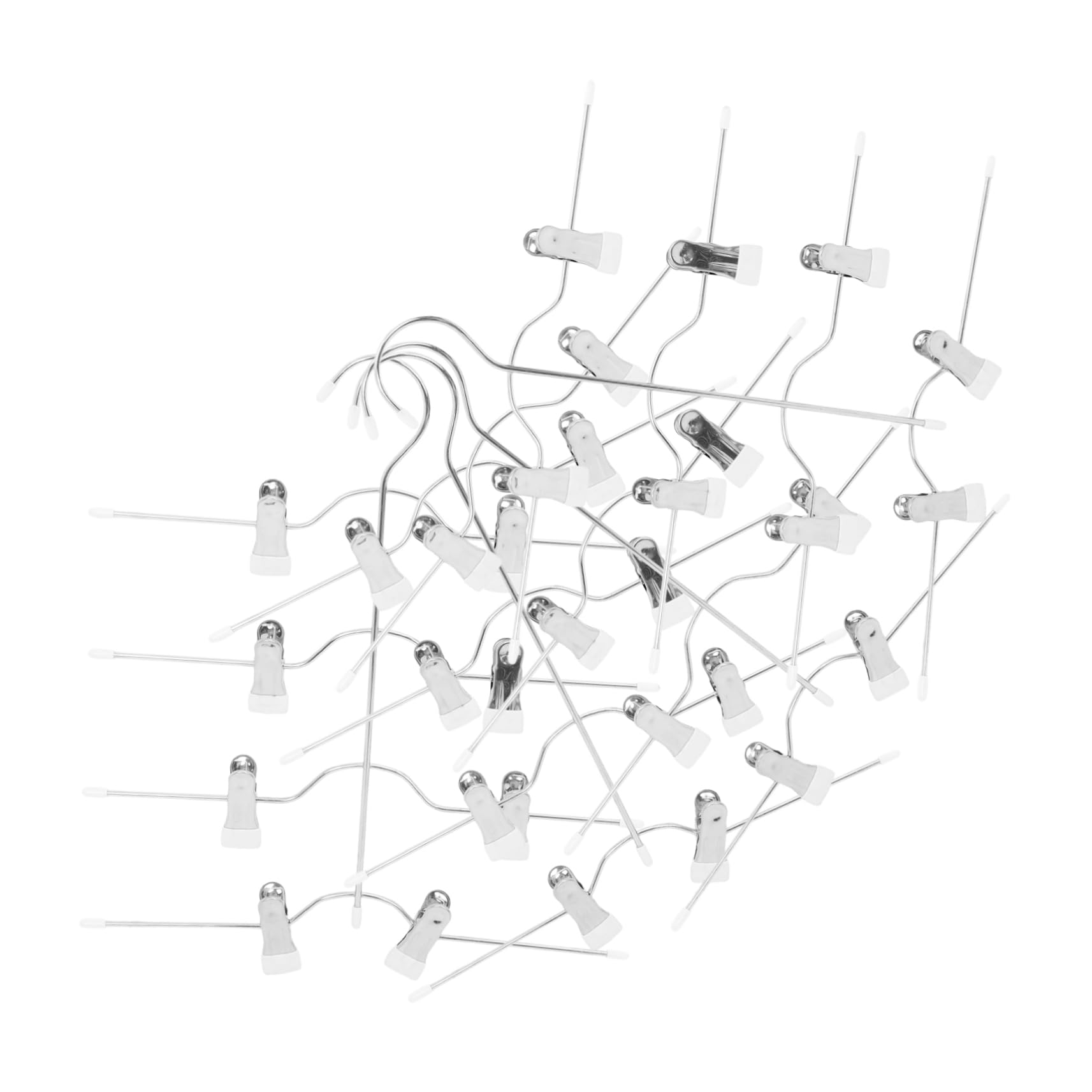 Unomor 4pcs Multi Pants Hangers with Clips Skid Skirt Hangers for Efficient Closet Organization Sturdy High Manganese Rotatable Design for Easy Access and Storage