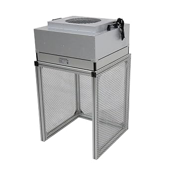 Aluminum Laminar Flow Hood Air Flow Clean Workbench 23.62x23.62x29.13in Vertical Dust Free Room Workshop with HEPA Filter for Phone Repair Industry Optical Industry Laboratory 220V 200W