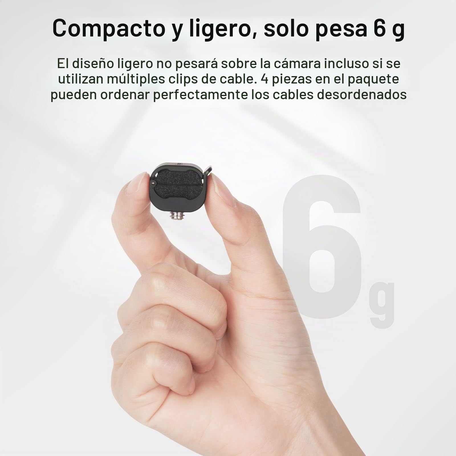 SMALLRIG Camera Cable Cave para Cable HDMI / SDI / Micrófono, Soporte de Bloqueo de Cable de Cámara DSLR 2-7 mm Cable (4 pcs) - 3685