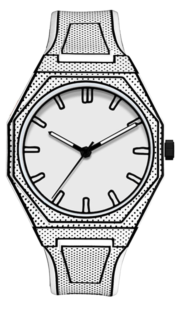 FANMISMen's Anime-Inspired Fashion Sketch Wristwatch Minimalist Creative Wormhole Design Stylish and Durable Timepiece for Men's Sports Watch