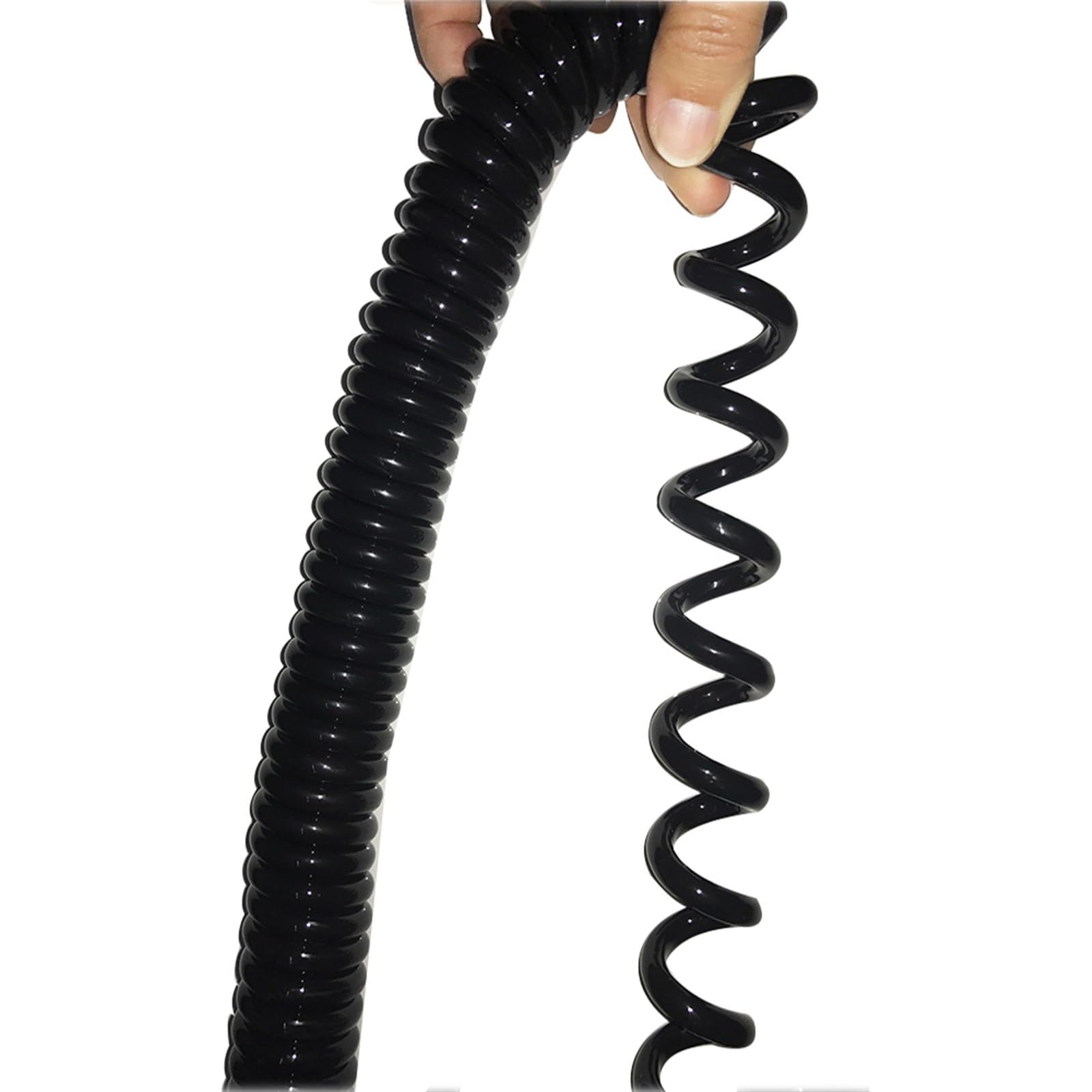 Cable Flexible Charging Pile Cable Lighting Special Spiral Cable 15/17/18/20/24awg Electric Hoist Spring Wire Driving Special Cable Extension Connector(Size:Stretch 1.25meters,Color:15AWG 1.5mm2)