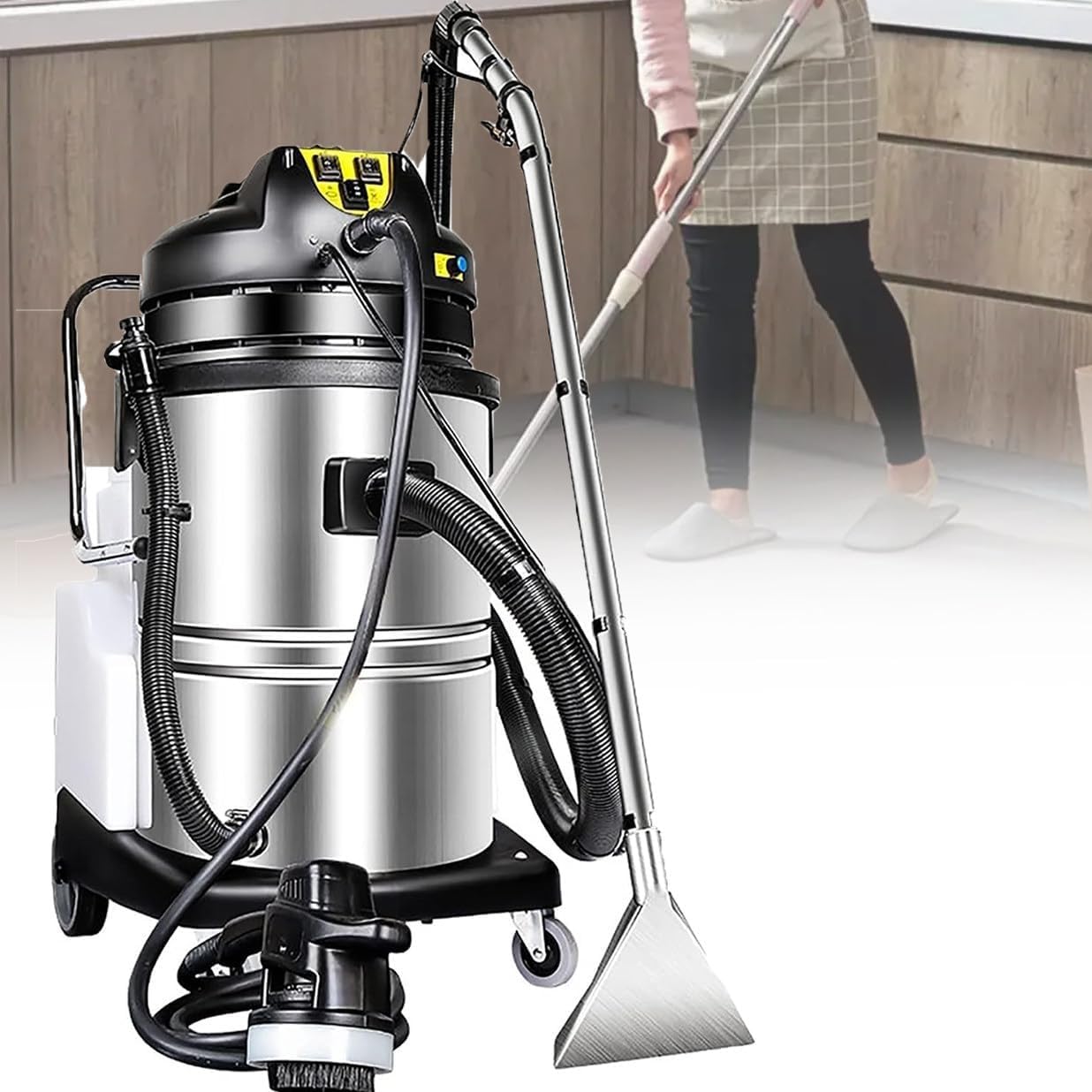 AWAYDD Carpet Cleaner Machine - 3 in 1 Deep Cleaning Extractor, for Household/Commercial Carpets, Sofas, and Curtains - Portable Stainless Steel Rug Extractor(20L)